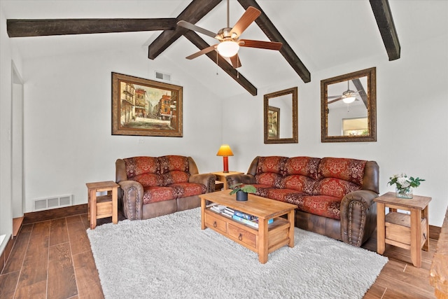 1247 Wedgewood Dr, Cleburne, TX 76033 - living area with a ceiling fan, hardwood / wood-style flooring, and baseboards