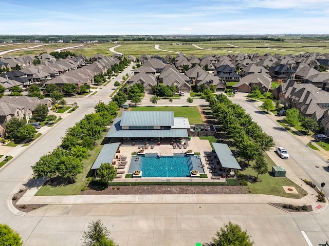2216 Richmond Park Ln, Prosper, TX 75078 - aerial view of residential area featuring a pool