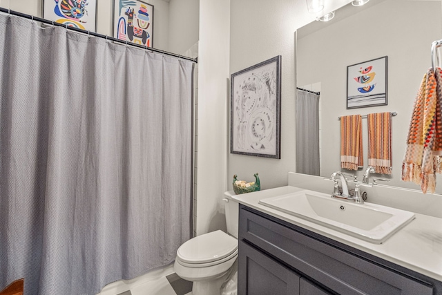 14344 Walsh Ave, Fort Worth, TX 76008 - full bath featuring toilet, vanity, and curtained shower
