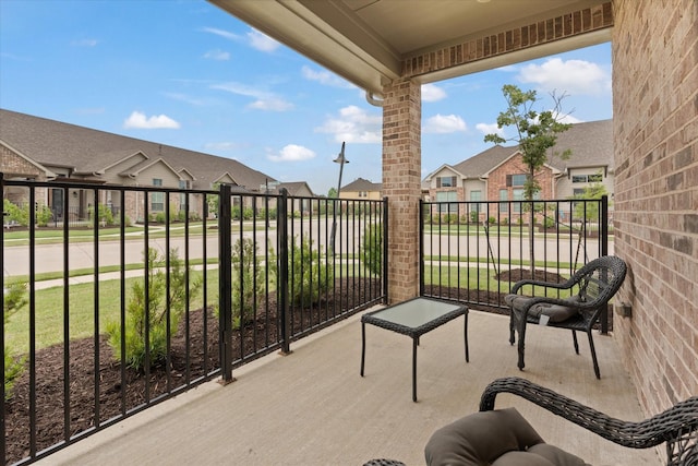view of patio with a residential view