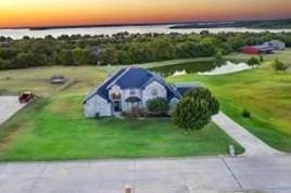 930 Lakeridge Dr, Lavon, TX 75166 - aerial view of property and surrounding area featuring a nearby body of water