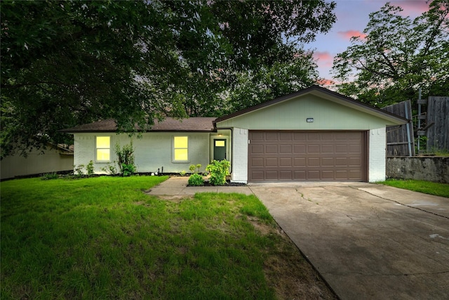 742 Chalk Hill Ln, Desoto, TX 75115 - view of front of house featuring brick siding, driveway, and an attached garage