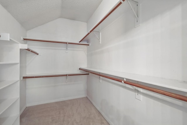 8100 Hosta Way, Fort Worth, TX 76123 - spacious closet featuring light colored carpet and vaulted ceiling