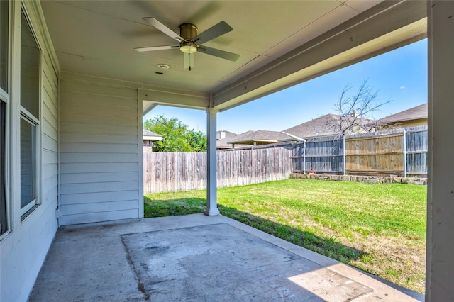 2144 Callahan Dr, Forney, TX 75126 - view of patio with ceiling fan