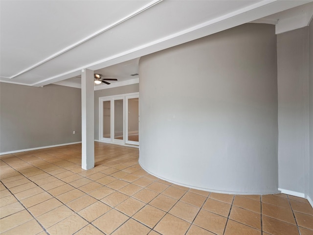 4509 Trowbridge Dr, Arlington, TX 76013 - empty room featuring light tile patterned floors and a ceiling fan
