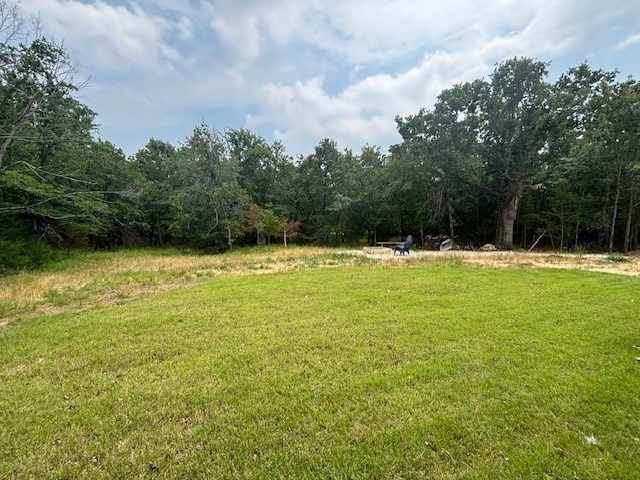 5073 Loper Cir, Streetman, TX 75859 - view of green lawn featuring a forest view