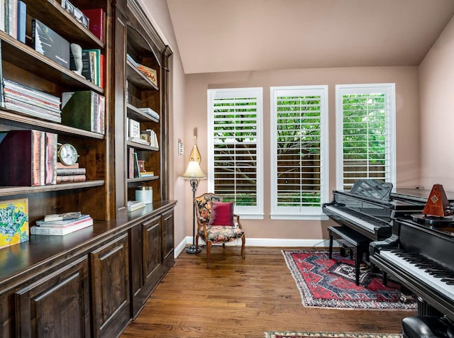 3021 Sunny Hill Ln, Prosper, TX 75078 - sitting room with baseboards and dark wood-type flooring