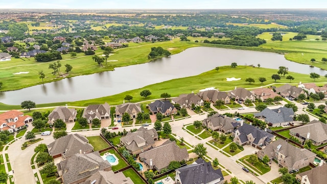 3021 Sunny Hill Ln, Prosper, TX 75078 - aerial view of residential area featuring a large body of water and a local golf course