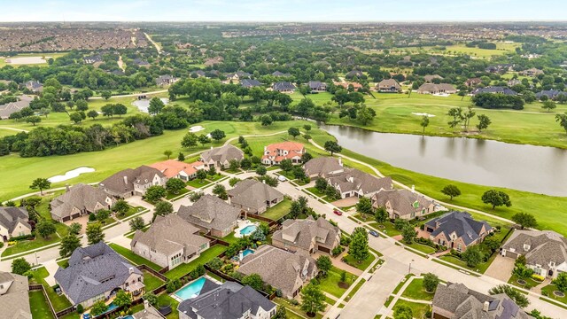 3021 Sunny Hill Ln, Prosper, TX 75078 - aerial view of residential area with a large body of water and a golf club