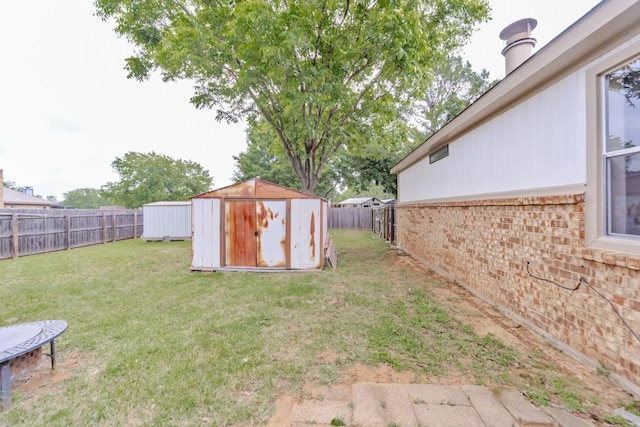 30 The Rdg, Corinth, TX 76210 - view of yard featuring a storage shed and an outdoor structure