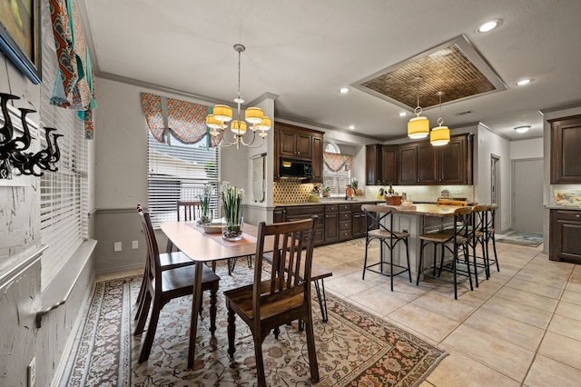 4213 Fairway Crossing Dr, Fort Worth, TX 76137 - dining space with healthy amount of natural light, a chandelier, recessed lighting, and baseboards
