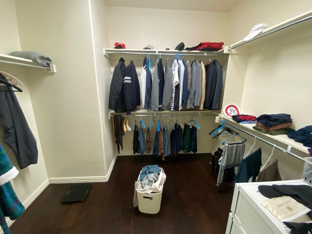 5833 N Silverton Ave, Mckinney, TX 75070 - walk in closet with wood finished floors