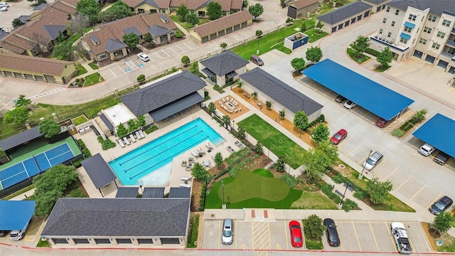 1004 Taylor Dr, Allen, TX 75013 - aerial view of residential area with a pool
