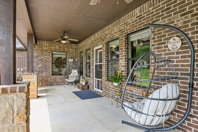 1389 County Road 3591, Paradise, TX 76073 - view of patio / terrace featuring a ceiling fan