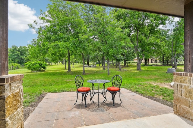 1389 County Road 3591, Paradise, TX 76073 - view of patio featuring view of wooded area