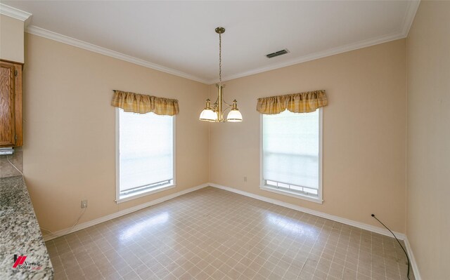 9855 Holamy Ln, Shreveport, LA 71106 - unfurnished dining area with crown molding and baseboards
