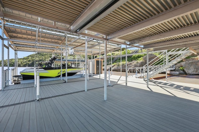 4971 Hawk Rd, Possum Kingdom Lake, TX 76450 - dock area with boat lift and a water view