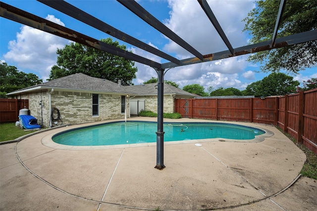 1111 Lupine Dr, Garland, TX 75043 - view of swimming pool with a patio and a fenced backyard