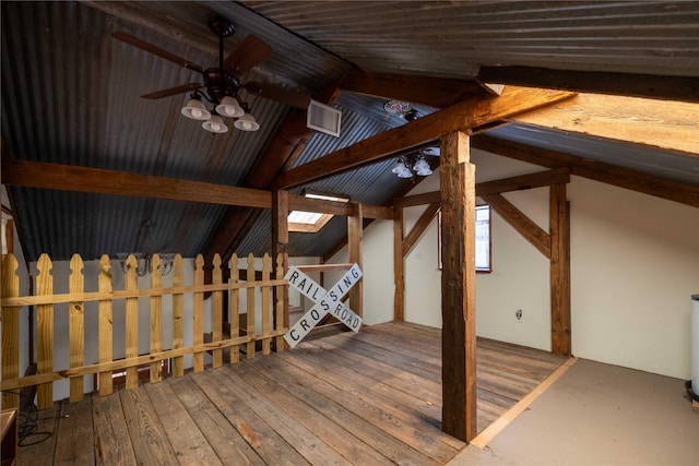831 Old Justin Rd, Argyle, TX 76226 - bonus room featuring a ceiling fan and hardwood / wood-style floors