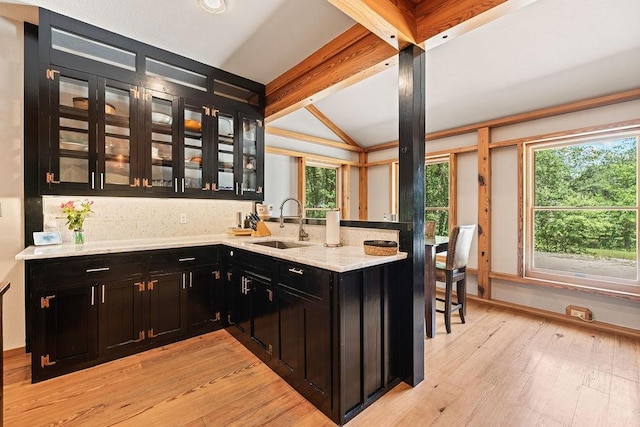 831 Old Justin Rd, Argyle, TX 76226 - bar area with a sink and light wood-style floors
