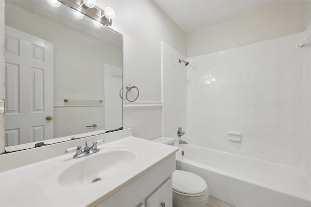4111 Cypress Springs Dr, Arlington, TX 76001 - bathroom featuring toilet,  shower combination, and vanity