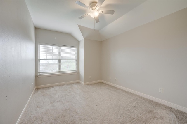 320 Collins St, Argyle, TX 76226 - carpeted spare room featuring a ceiling fan, baseboards, and lofted ceiling