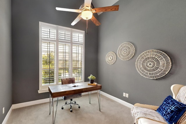 12164 Curry Creek Dr, Frisco, TX 75035 - office space with plenty of natural light, carpet floors, and a ceiling fan