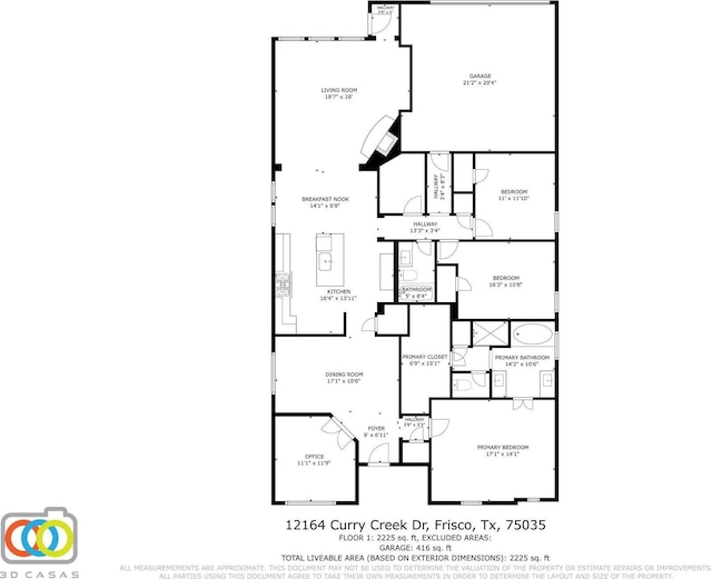 12164 Curry Creek Dr, Frisco, TX 75035 - home floor plan
