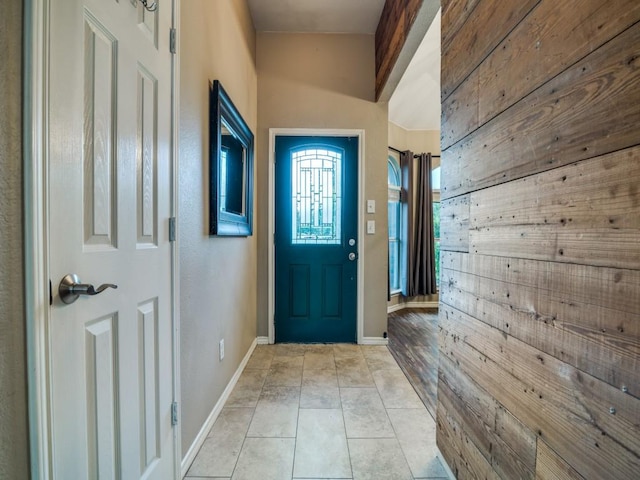 605 Lakeridge Dr, Lavon, TX 75166 - foyer entrance with baseboards and light tile patterned floors