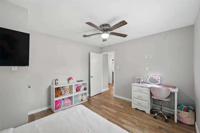 1632 Pecan Park Dr, Arlington, TX 76012 - office space featuring ceiling fan, light wood-style floors, and baseboards