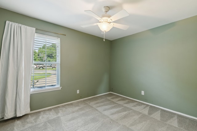 15741 Mapleview Cir, Dallas, TX 75248 - carpeted spare room featuring baseboards and ceiling fan