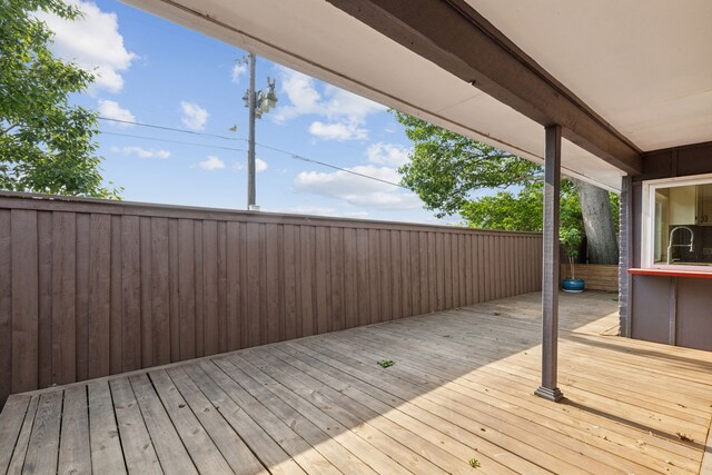 15741 Mapleview Cir, Dallas, TX 75248 - wooden deck featuring a sink