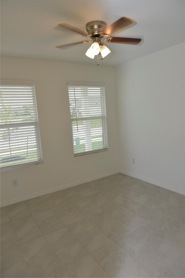 5532 Timber Point Dr, Princeton, TX 75407 - spare room with plenty of natural light, ceiling fan, and baseboards
