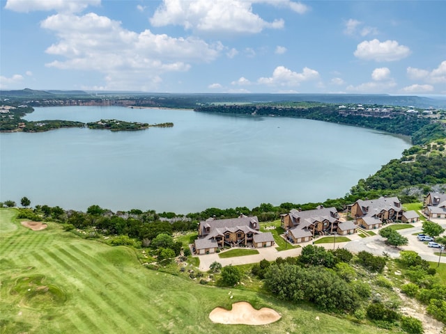 101 Eagle Pt, Graford, TX 76449 - aerial perspective of suburban area featuring a nearby body of water and a golf course