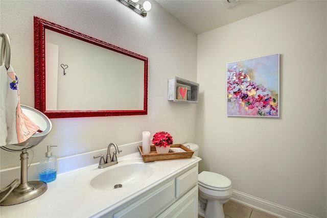 1116 Squaw Vly, Rockwall, TX 75087 - bathroom featuring tile patterned flooring, vanity, and toilet