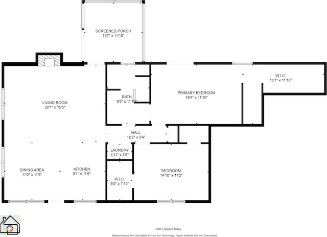 3904 Crescent Dr, De Cordova, TX 76049 - room layout