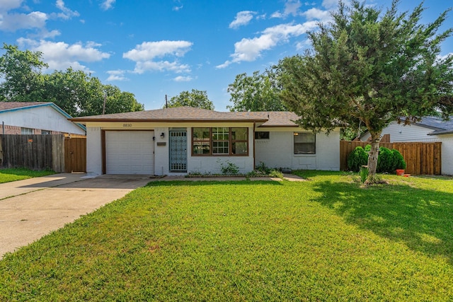 8830 Boundbrook Ave, Dallas, TX 75243 - single story home featuring an attached garage, concrete driveway, and brick siding