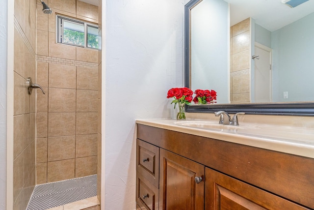 8830 Boundbrook Ave, Dallas, TX 75243 - bathroom with vanity and tiled shower