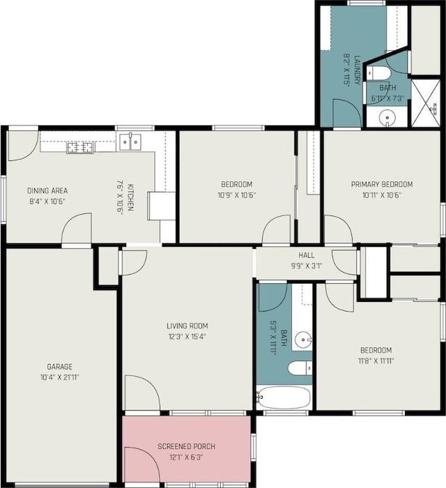 8830 Boundbrook Ave, Dallas, TX 75243 - home floor plan