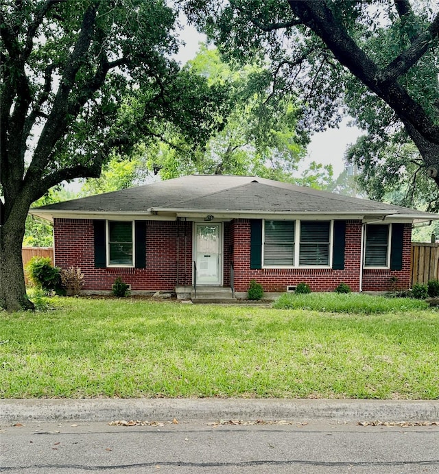 2952 Eric Ln, Farmers Branch, TX 75234 - view of front of home with brick siding, entry steps, and a shingled roof