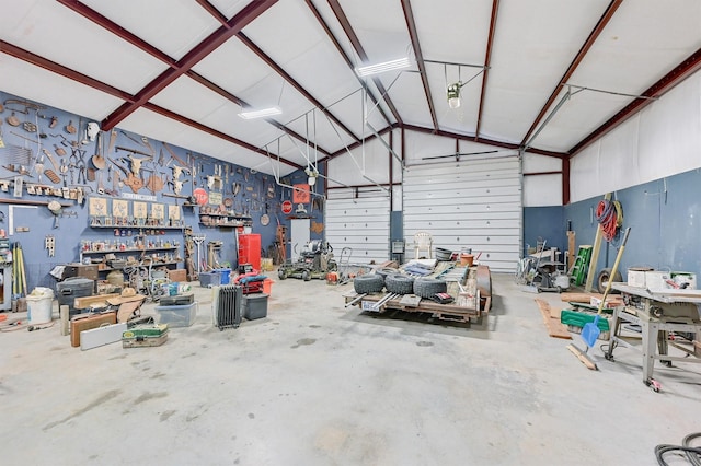 5300 Highland Dr, Denison, TX 75020 - garage featuring a workshop area