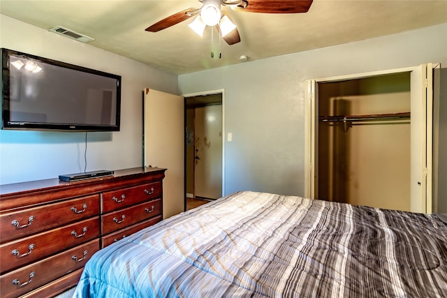 2606 Cedar Elm Ln, Garland, TX 75043 - bedroom with a closet and ceiling fan