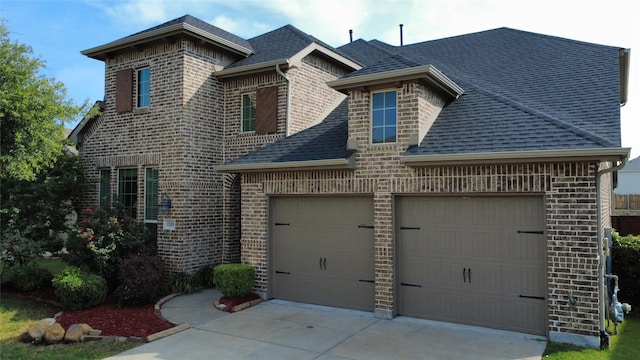 1103 Bantham Way, Forney, TX 75126 - view of property exterior with brick siding, a shingled roof, and driveway