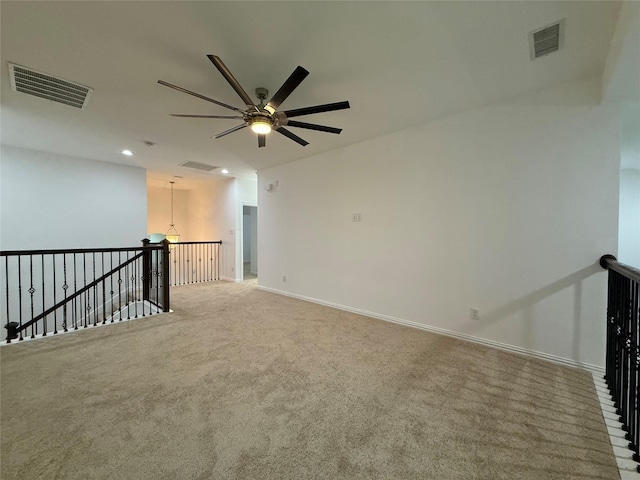 1103 Bantham Way, Forney, TX 75126 - unfurnished room with carpet, ceiling fan, baseboards, and recessed lighting