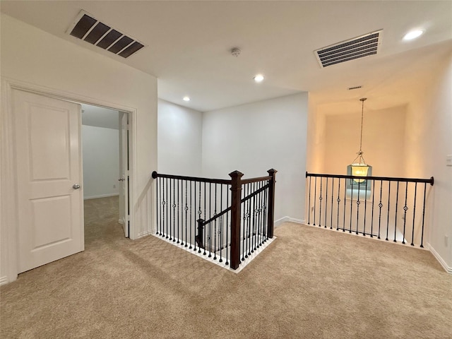 1103 Bantham Way, Forney, TX 75126 - hall featuring carpet floors, recessed lighting, baseboards, and an upstairs landing