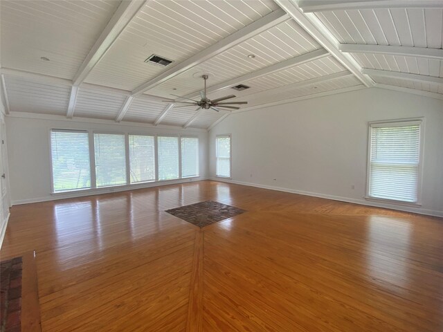 unfurnished living room featuring baseboards, ceiling fan, and wood finished floors