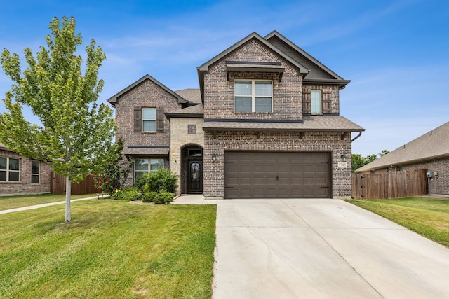 7745 Northumberland Dr, Fort Worth, TX 76179 - view of front of home featuring brick siding, an attached garage, and driveway