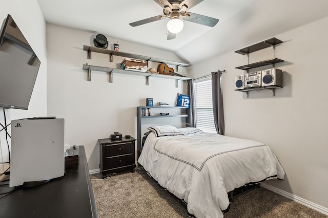 7745 Northumberland Dr, Fort Worth, TX 76179 - carpeted bedroom with baseboards and a ceiling fan