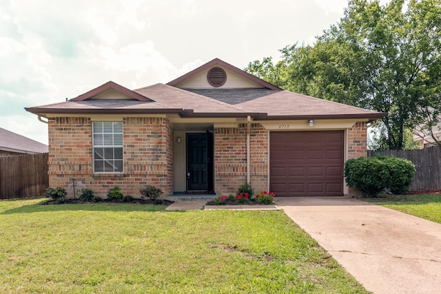 6713 Windwillow Dr, Fort Worth, TX 76137 - single story home featuring driveway, a garage, brick siding, and a shingled roof