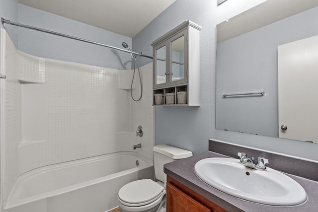 8532 Star Thistle Dr, Fort Worth, TX 76179 - full bathroom featuring toilet, shower / washtub combination, and vanity